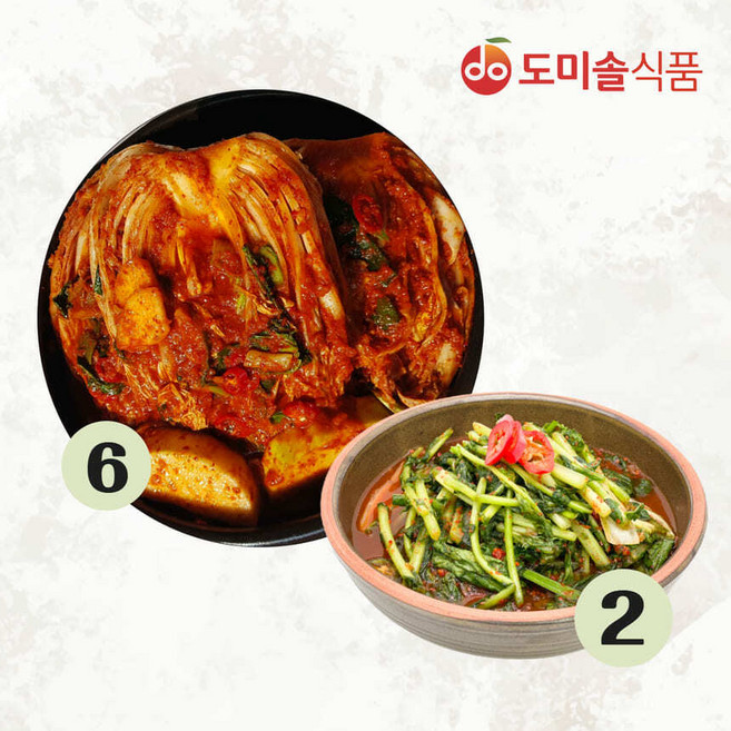 4위 - 도미솔 박미희 사랑채 포기김치 6kg + 열무김치 2kg (2종 8kg), 1세트, 8kg