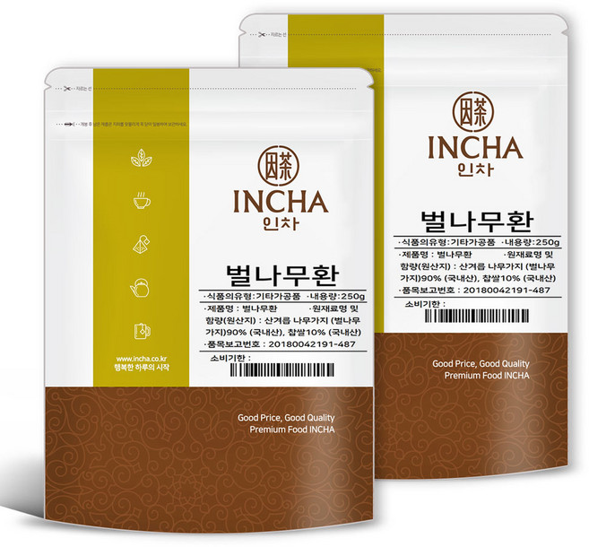 인차 국산 벌나무환 벌나무 가지 환, 2개, 250g