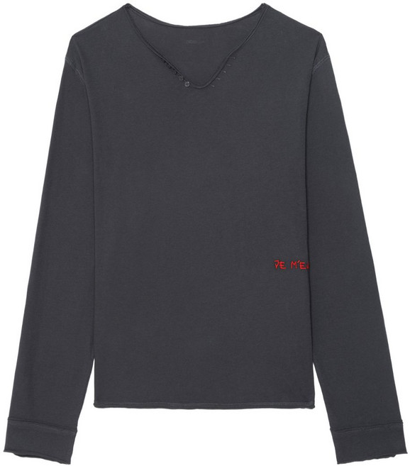 쟈딕앤볼테르 몬사티르 헨리 버튼 디테일 긴소매 티셔츠