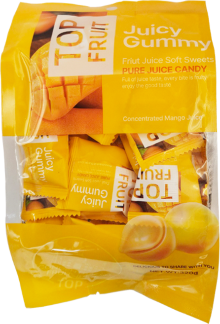 탑 프룻 주시 구미 망고젤리 320g / 제리 / 개별포장 / 수입간식, 1개