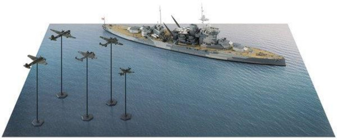 PIT-ROAD 피트로드 SPS25 1/700 SPS 시리즈 영국 해군 전함 워스파이트 VS 독일 공군 폭격 항공단 [1/700 프라모델], 단일, 1개