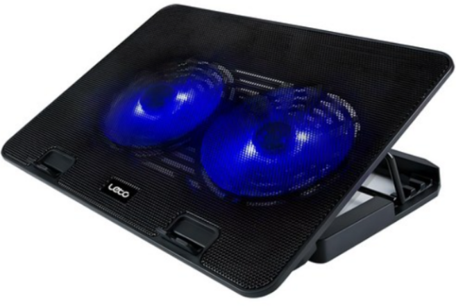 레토 메탈 듀얼쿨러 노트북 거치대 LCS-S01, ALL BK(블랙), 1개