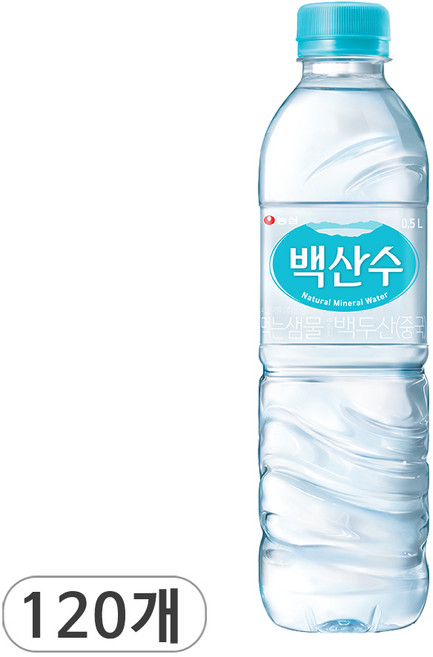 농심 백두산 백산수 무라벨 유라벨 500ml x 120개