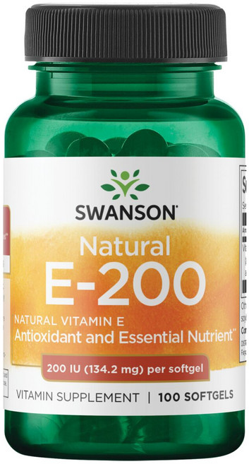 스완슨 내추럴 비타민 E 200IU 134.2mg 소프트젤, 1개, 100정