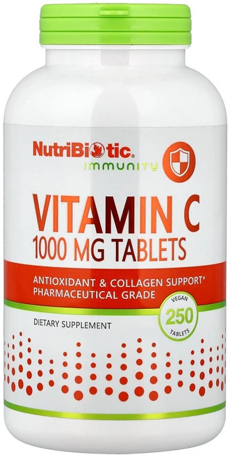 뉴트리바이오틱 이뮤니티 비타민C 1000mg 비건 정 250정, 1개 - 쿠팡