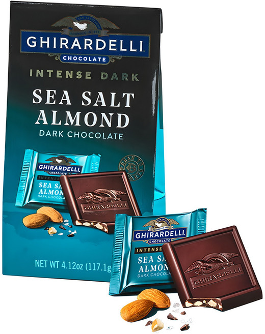 기라델리 씨솔트 아몬드 초콜릿 스퀘어백, 1개, 117.1g