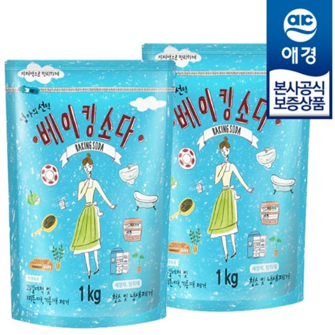 [애경]엄마의선택 베이킹소다 1kg x2개, 없음