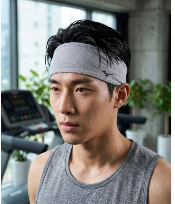 MIZUNO 미즈노 스트레치 운동용 헤어밴드 공용 8cm 운동 러닝용 No.1851680