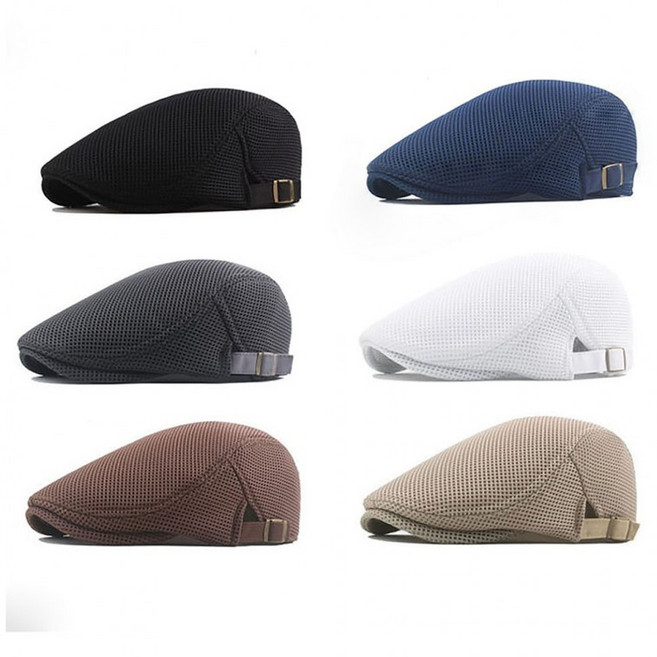 남성 여름 망사모자 메쉬 베레모 헌팅캡 남자 빵모자 골프모자 아웃도어