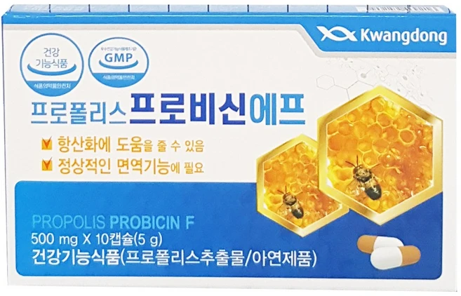 광동 프로폴리스 프로비신 에프 (10정) 10갑 항산화에도움 정상적인면역기능필요 건강기능식품, 10개 - 쿠팡