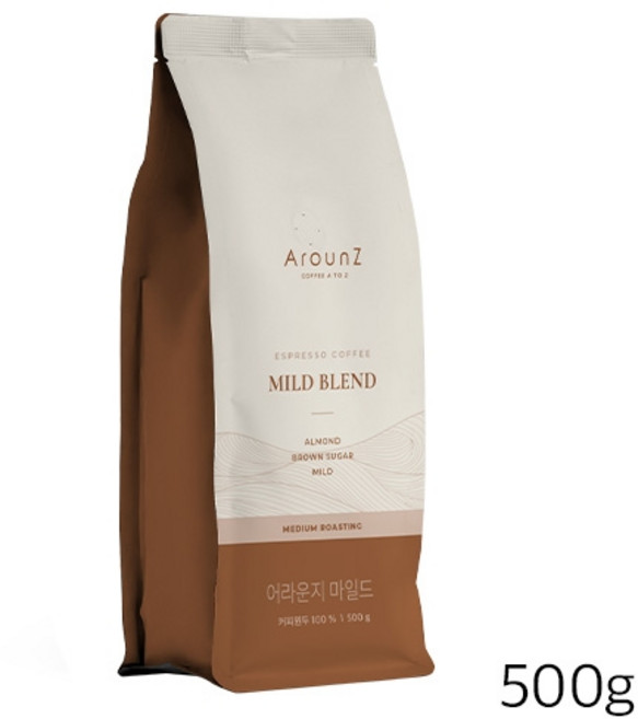 어라운지 원두커피 오리지널 마일드 500g, (분쇄안함) 홀빈, 1개