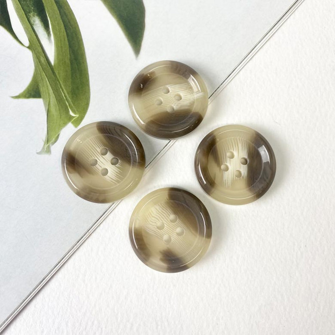 헤세드 베이지브라운 투톤 트렌치코트 고급단추 소매단추, 1개, 25mm