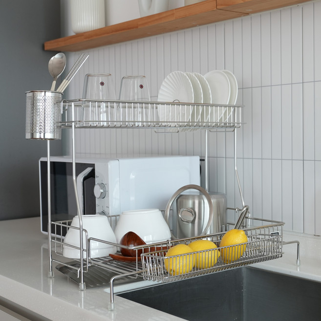 [한국도자기리빙] 리한 에르노바 올스텐 304 2단 확장형 한뼘 식기건조대, 1개