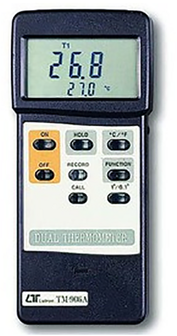 Lutron 路昌 智慧型雙組溫度計 TM-906A 測量範圍 -50°C~1230°C, 1個