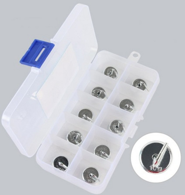 10개입 10g 양쪽고리 무게추 용수철 저울 힘 무게실험 분동 연구실 교재 모듈 실험실