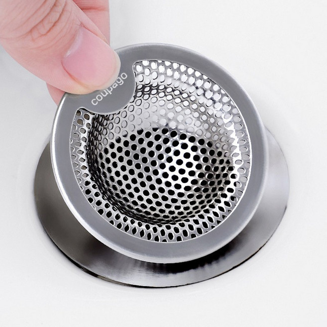쿠파고 스텐 304 이물질 욕조거름망, 은색