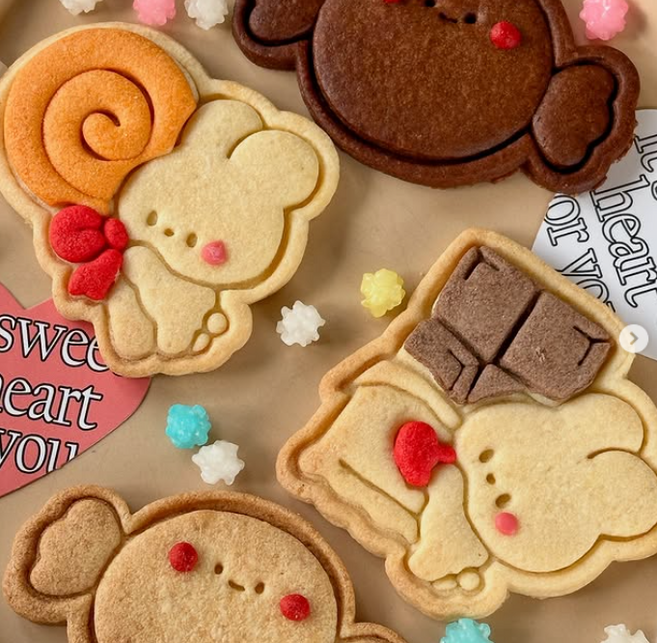 발렌타인 쿠키커터 토끼 3종 화이트데이 쿠키틀, white 3종, 1세트