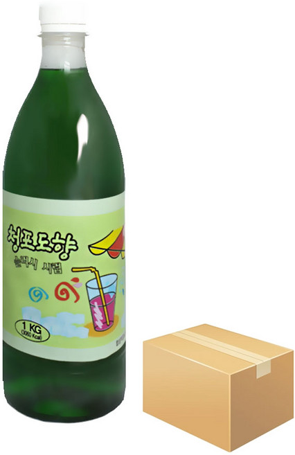 아담스팜 청포도향 슬러시 시럽 1kg x 15개/에이드, 15개