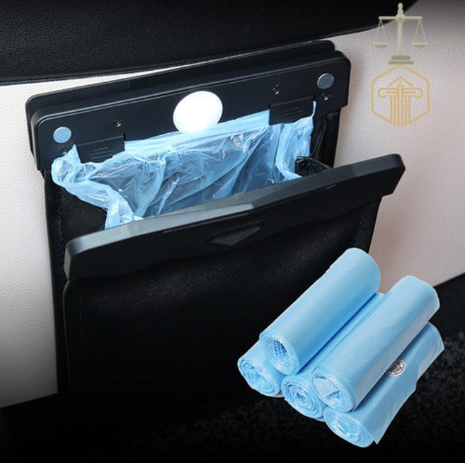 MT5 차량용 LED 쓰레기통 리필봉투 차량쓰레기봉투, LED 쓰레기통 뒷좌석 리필 봉투 5P, 1개