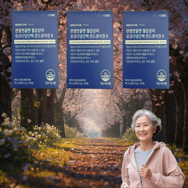 뉴트리코어콘드로이친 철갑상어콘드로이친 콘드레이친, 90정, 3개
