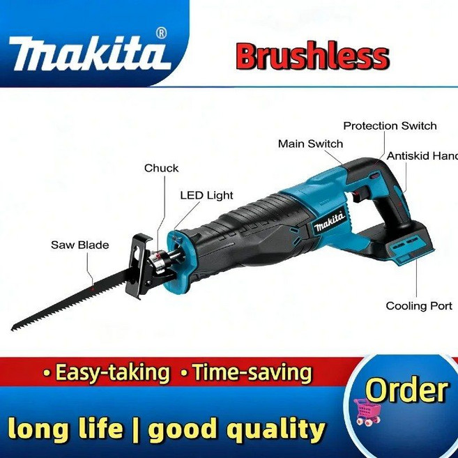 마키타 18V 브러시리스 왕복톱 휴대용 무선 전동공구, 1