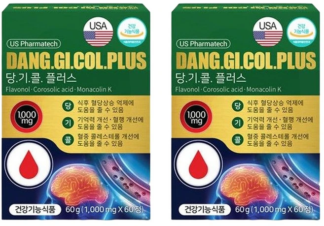 당기콜플러스 당질 컷팅제 저감제 식후 혈당 조절 관리 바나바잎 코로솔산 당뇨 영양제 2개월, 60정, 2개 - 쿠팡