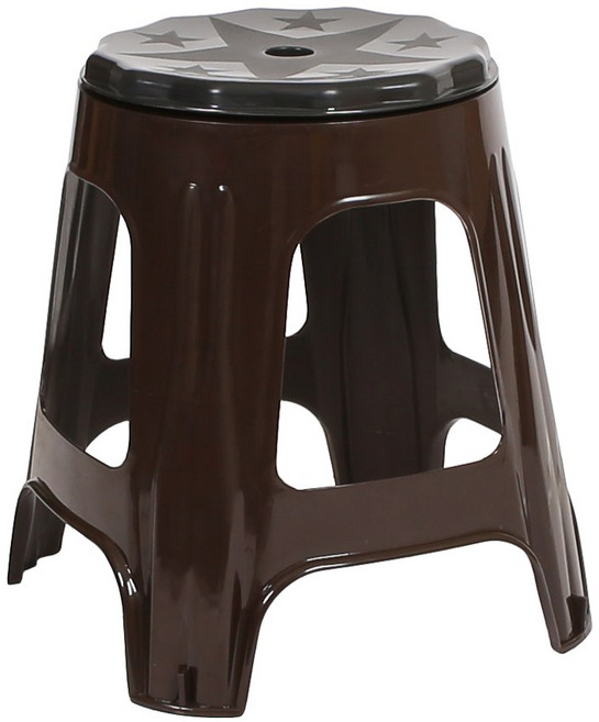 지오리빙 플라스틱 의자 사각 회전 간이 야외 포장마차 편의점, 회전의자(브라운)