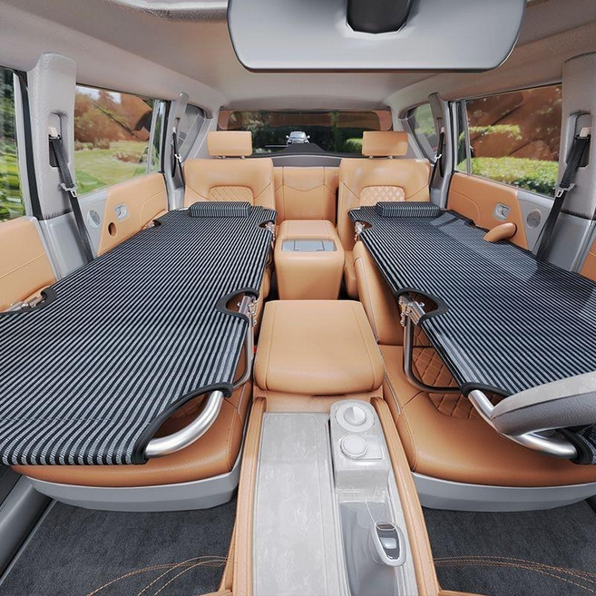 차량용 침대 차박 간이 RV 메트리스 운전석 듀벡스 뒷좌석 폴딩매트, 검정색 두꺼운 직물