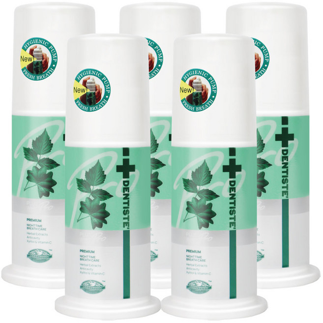 덴티스테 플러스화이트 펌프형 치약, 60g, 5개