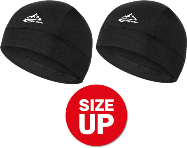 에쉬울프 1+1 자전거모자 스컬캡 쪽모자 두건 싸이클 라이딩 헤어밴드 헬멧 이너캡 모자 비니 조각모, 블랙, 1개