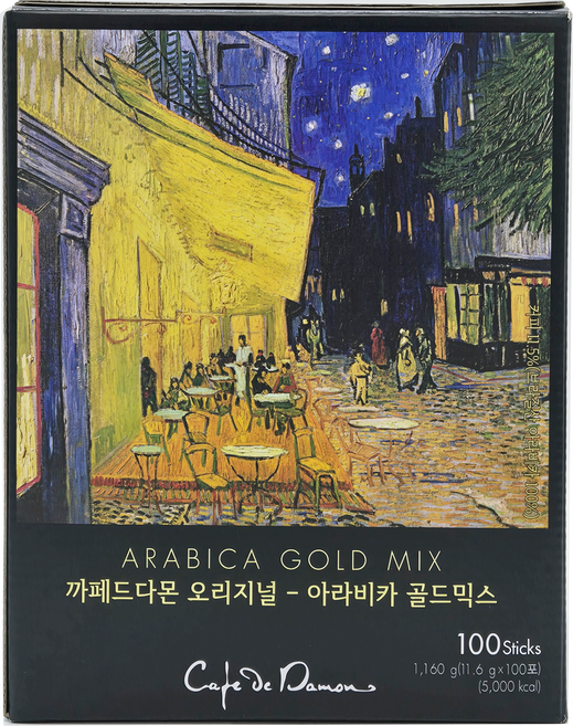 암웨이 까페드다몬 오리지널 아라비카 골드믹스 100개 커피 믹스 + 핑크 솔트 300g ON, 1개, 1