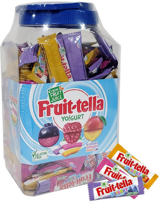 후룻텔라 요구르트 맛 츄잉 캔디 1 375g 대용량 사탕 젤리 카라멜 수입 사탕 PERFETTI VAN MELLE, 1.375kg, 1개