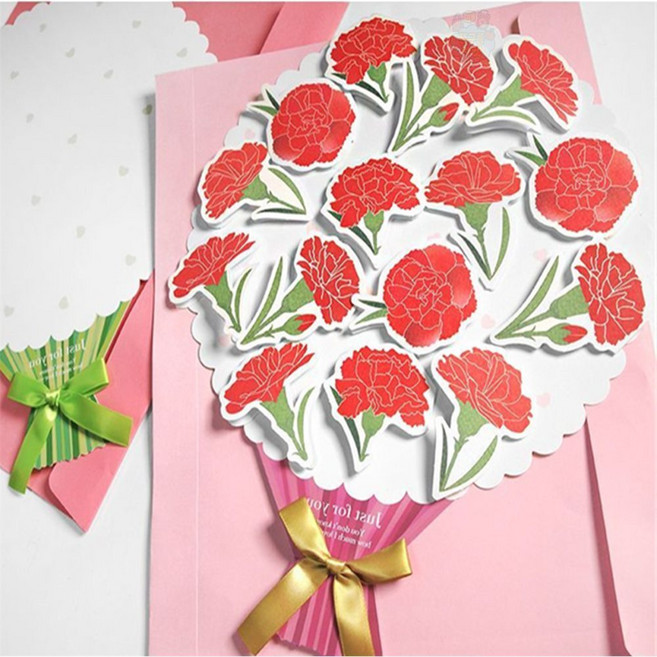 뜬구름디자인 카네이션 롤링페이퍼 편지지 카네이션롤링페이퍼
