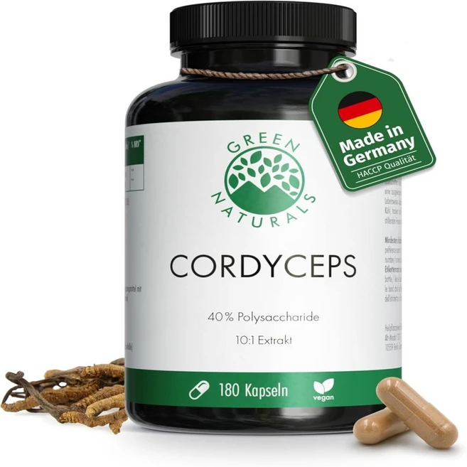 Green Naturals 독일 동충하초 180캡슐, 1개 - 쿠팡