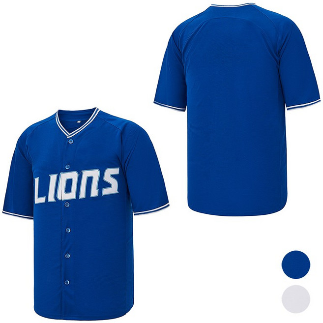 wassup 야구유니폼 자수 팬 버전 야구 유니폼 Lions 야구복 XS-3XL