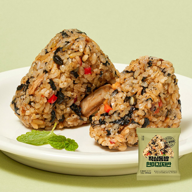 작심닭 작심통밥 귀리주먹밥 현미김자반, 10개, 100g