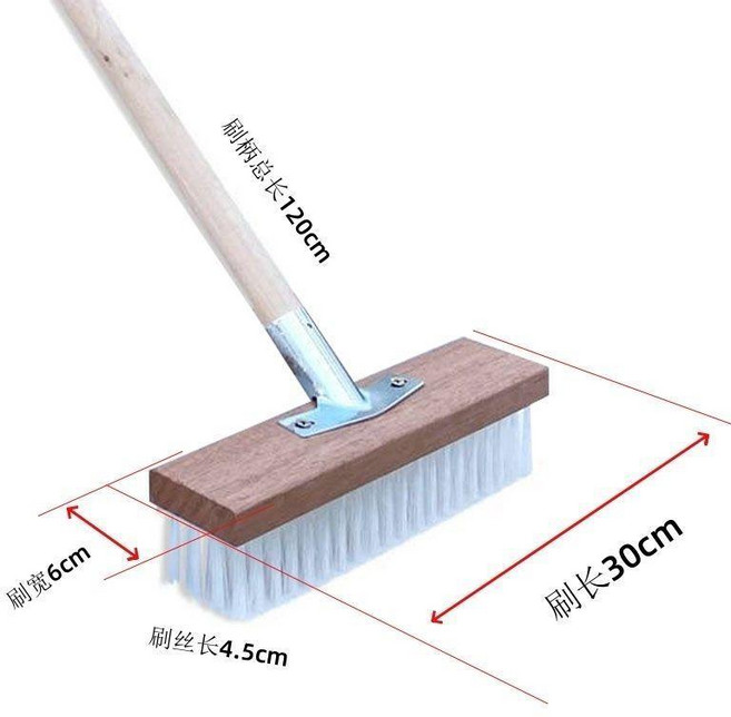 無品牌 地刷 硬毛耐用清洗神器, 1個, 硬毛耐用-清洗神器, 單刷頭 30釐米+鐵接頭