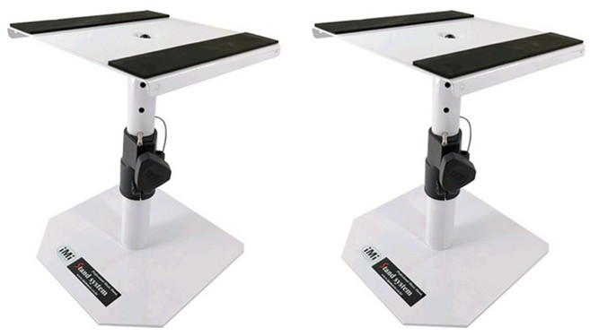 아이엠아이 모니터스피커스탠드 1조(2개입) 660mm-1150mm, 책상/데스크용(195mm~290mm) 화이트