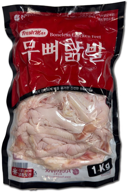 푸드맥스 닭발 원료 무뼈닭발, 1kg, 1개