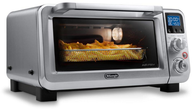 De'Longhi 디지털 에어 프라이 컨벡션 토스터 오븐 14L 스테인리스 스틸 오븐 9-in-1 그릴 브로일 베이킹 로스트 재가열 보온 유지 논스틱 긁힘 방지, De'Longhi 디지털 에어 프라이 컨벡션 토스터 오