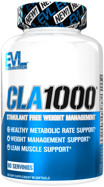 Evlution Nutrition CLA 1000mg 웨이트 매니지먼트 소프트젤, 90정, 1개