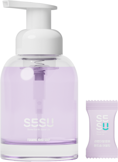 세수 타블렛 핸드워시 손세정제 싱글팩 라벤더알로에, 4개, 250ml