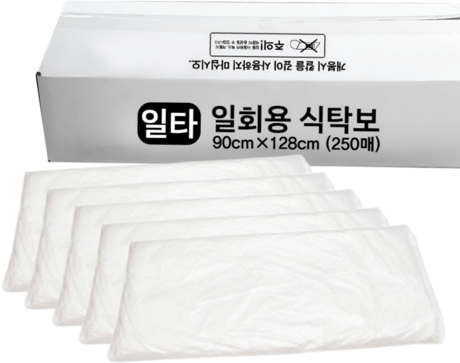 일회용 일반 비닐 식탁보, 250개입, 1개