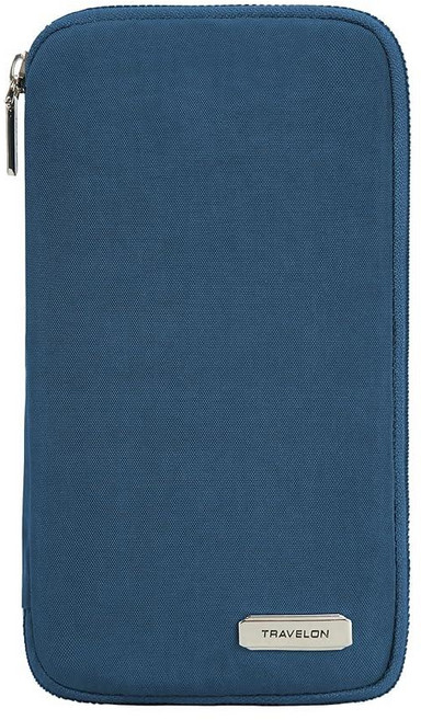 Travelon Rfid 차단 패밀리 여권 지퍼 지갑 Ocean RFID 가족 157664