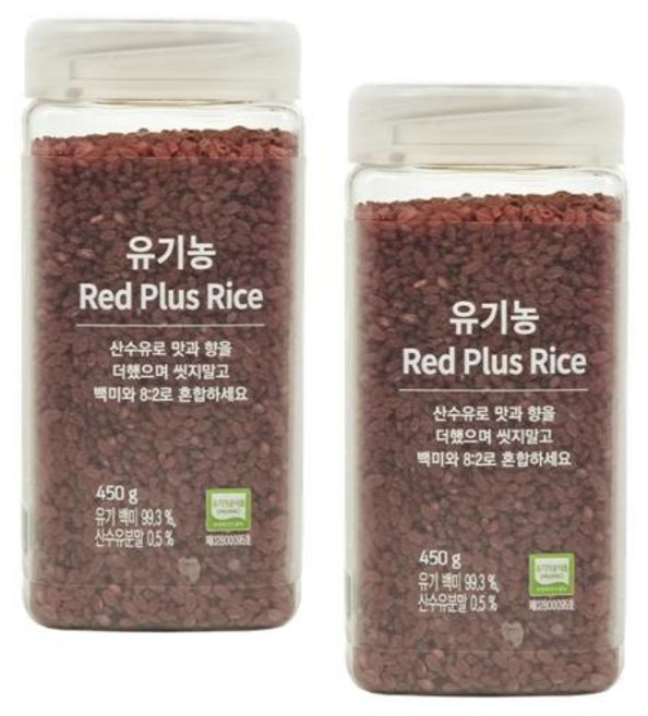 올가 유기농 Red Plus Rice 홍국산수유쌀, 2개, 450g