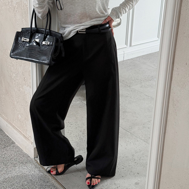 [난닝구]담프오 벨트와이드팬츠