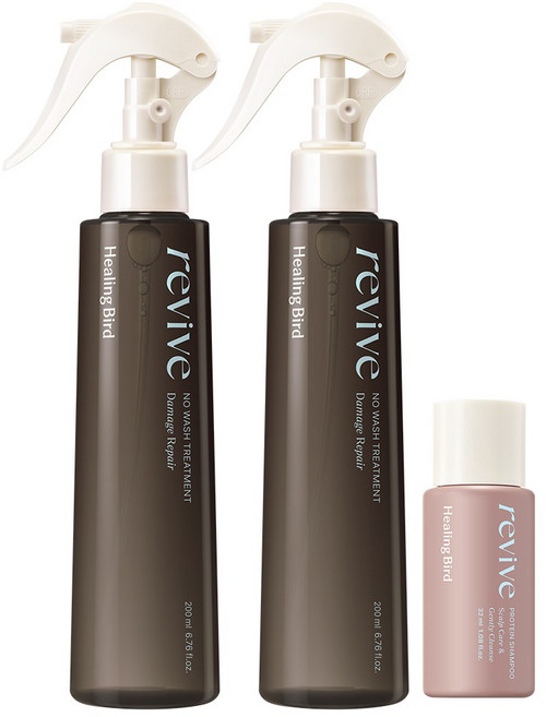 [1+1] 힐링버드 리바이브 노워시 트리트먼트 데미지 리페어+단독증정, free, 2개, 200ml
