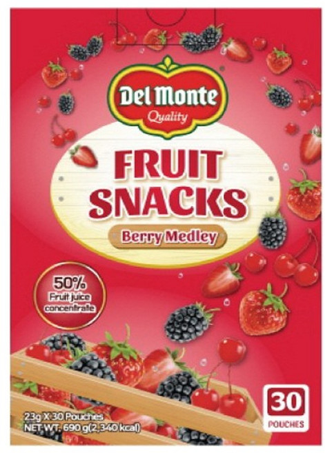 델몬트 믹스드 후르츠 스낵 베리 메들리 30p, 690g, 5개