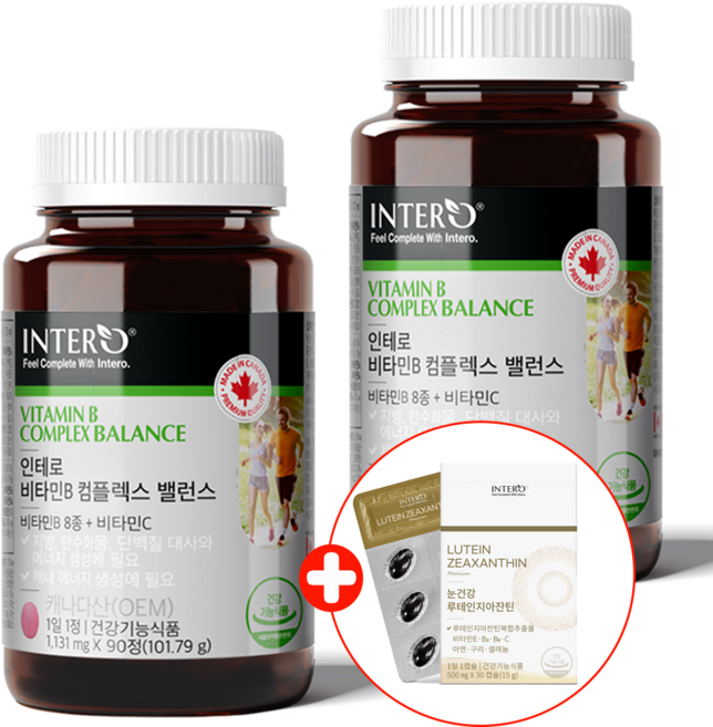 인테로 고함량 비타민비 2개 비타민B12 B6 B2 B1 비타민B군 수용성 + 사은품 증정