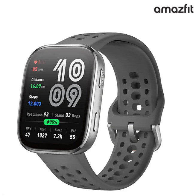 어메이즈핏 빕6 (1.97인치 대형 AMOLED 디스플레이)Amazfit_Bip 6-챠콜-ISK, 챠콜, 4.63cm, 블루투스